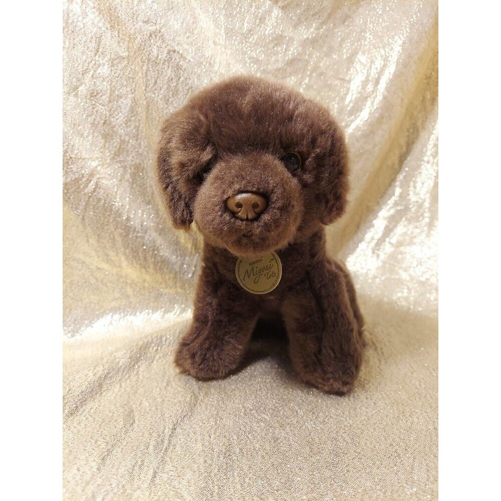 Aurora Miyoni Tots Chocolate Brown Lab Puppy Dog Plush Stuffed Animal Toy 7.5"